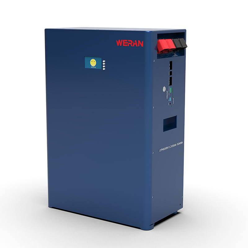 WERAN WRL-48100WB 51.2V 100Ah Wall-inclusus LiFePO4 Pugna (5.12kWh) – IP65, 6000 Cycles, Outdoor Home Solar Repono