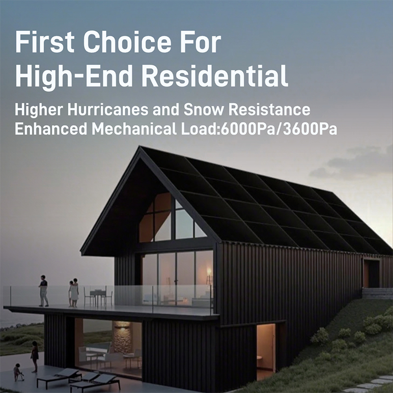 WERAN EcoLife 480-490W Dual Glass BC Solar Panel LR7-54HJD High-Fin Residential PV Module