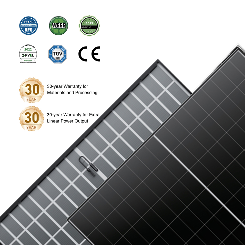 WERAN EcoLife 480-490W Dual Glass BC Solar Panel LR7-54HJD High-Fin Residential PV Module