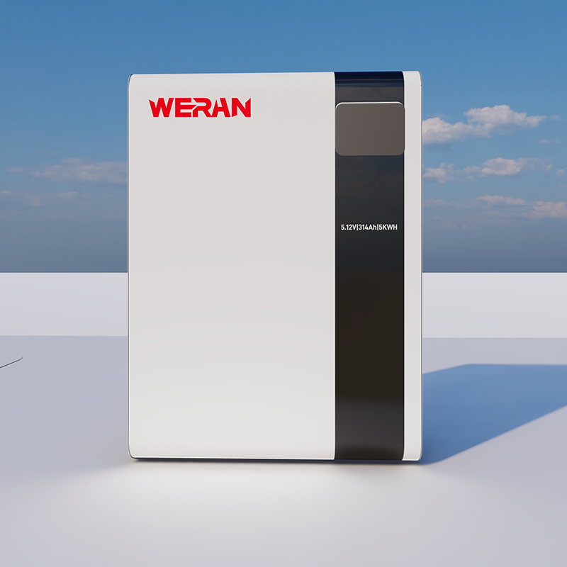 WERAN 51.2V 100Ah 5.12kWh Wall Mounted LiFePO4 Pugna pro Residentiali Solaris Energy Repono